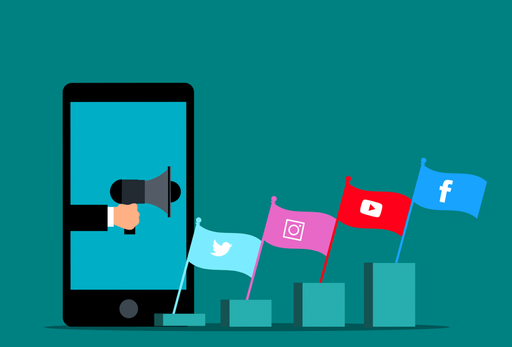 promotion flags of social media channels