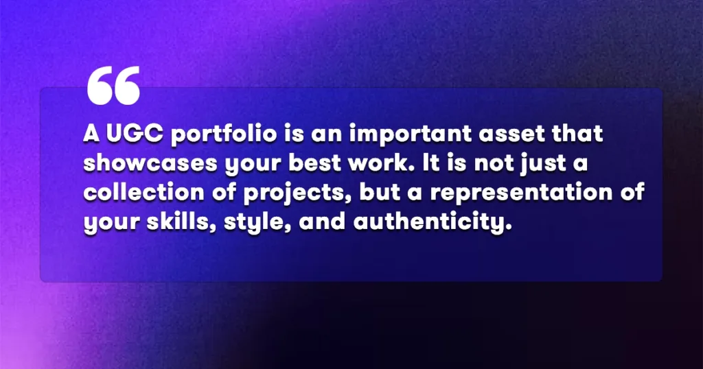 what is a ugc portfolio