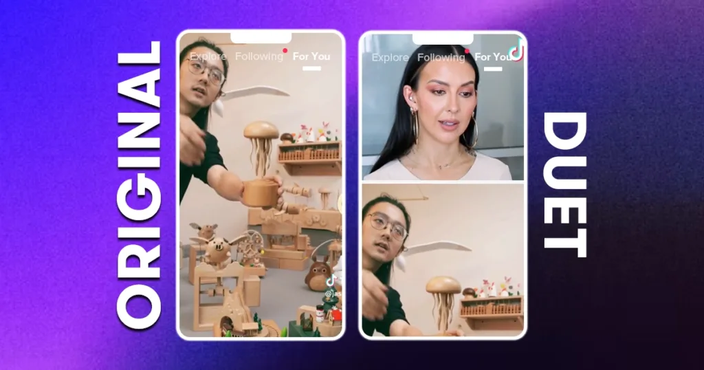 reposting with tiktok's duet feature