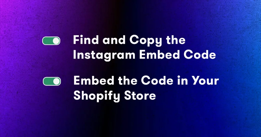 manually embed instagram feed shopify