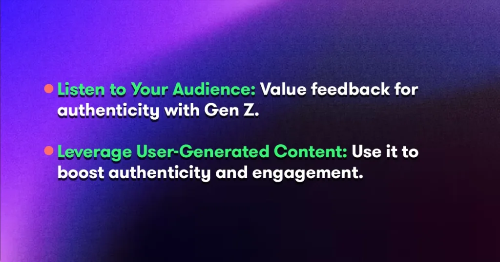 gathering feedback from gen z