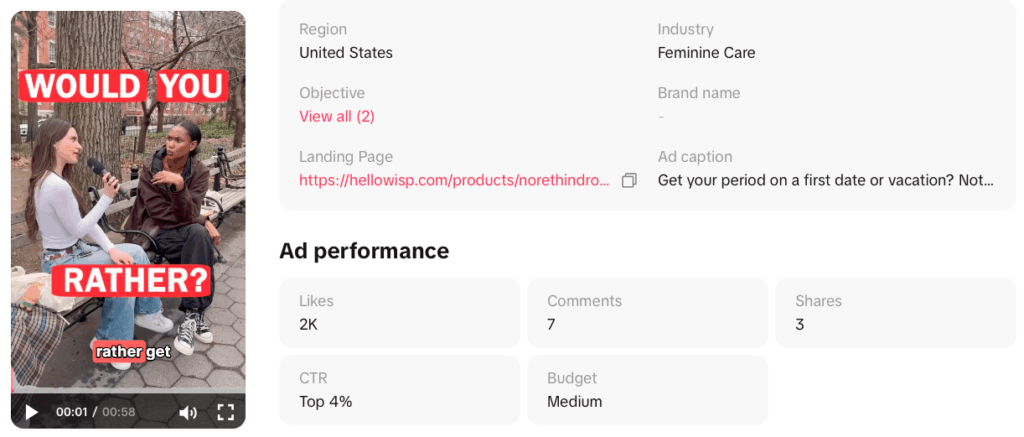 health tiktok ad trends
